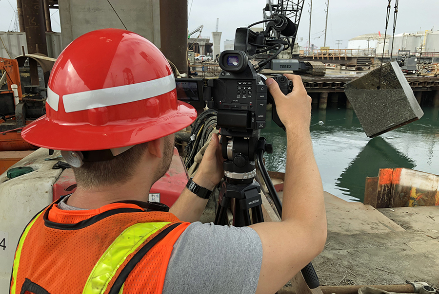 marine construction video production california